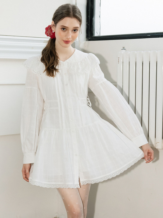 Cest_Doll collar petite cotton dress