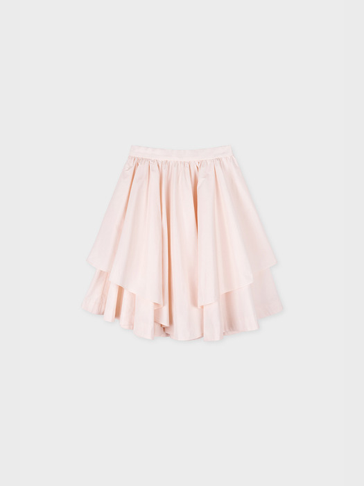 double circular skirt (peach milk)