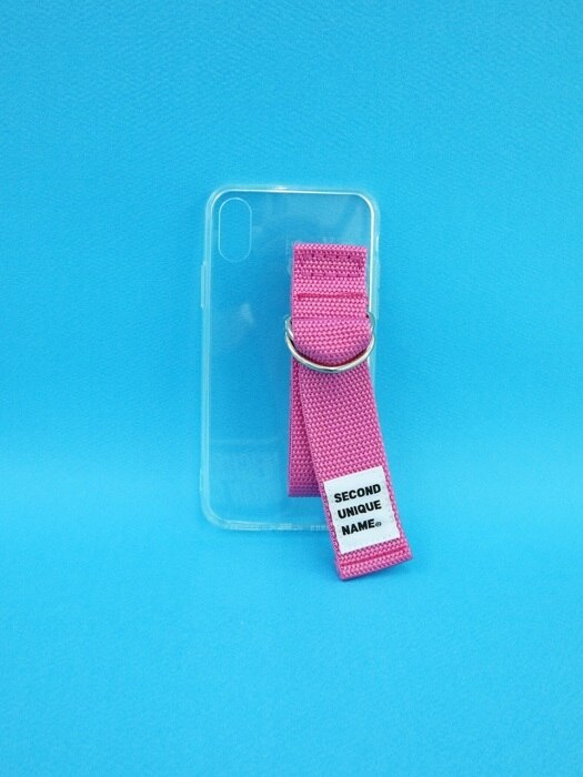 SUN CASE CLEAR PINK (CARD) (JELLY CASE)
