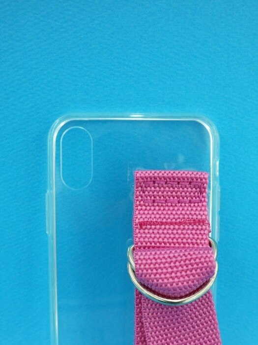 SUN CASE CLEAR PINK (CARD) (JELLY CASE)