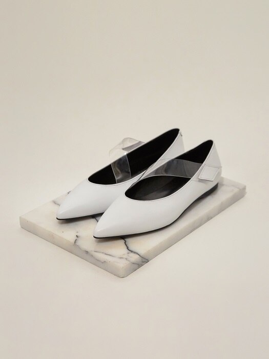 [단독]Clear Velcro Flat-Shoes_MM021_WT