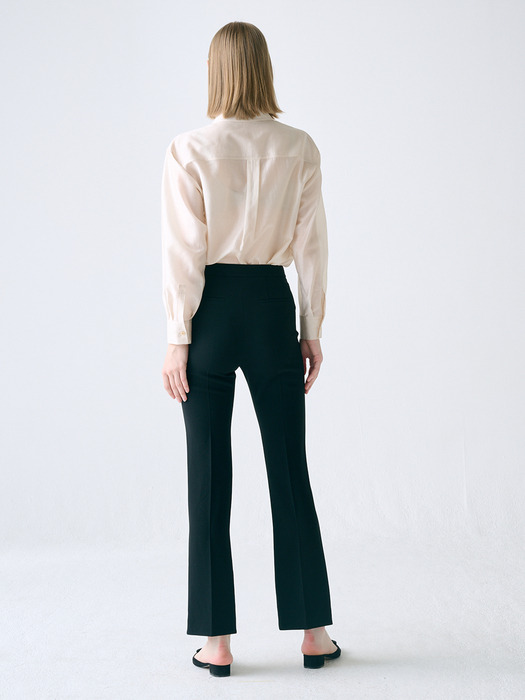 [Drama Signature] Front-Slit Slim Trousers