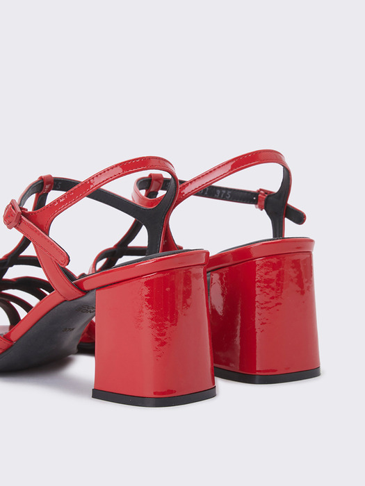Polygon t-strap sandal(red)_DG2AM24004RED