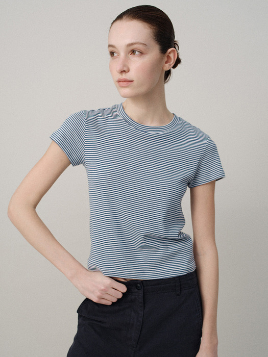 90s stripe t-shirt (Blue)