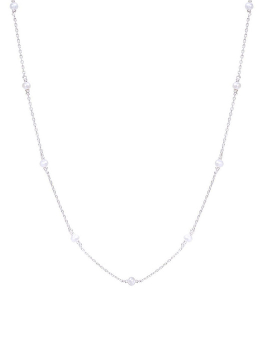 [925 silver] Un.silver.179 / fleur pearl necklace
