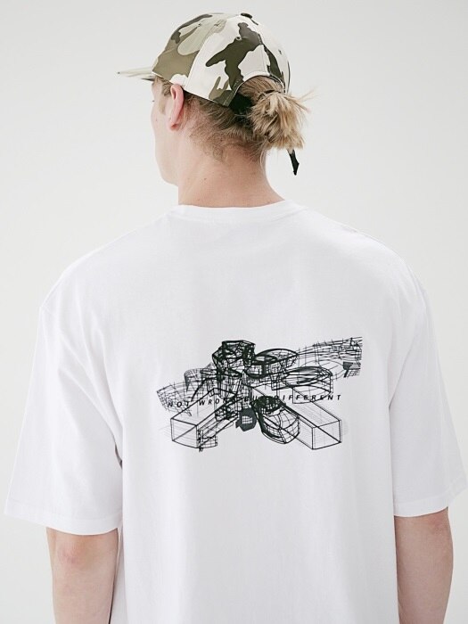 STRUCTURE OVERSIZED T-SHIRTS MSETS010-WT