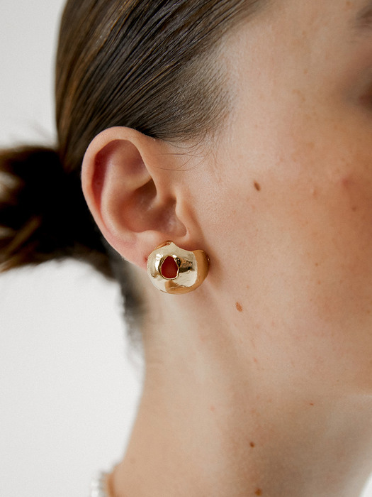 hole earring - gold