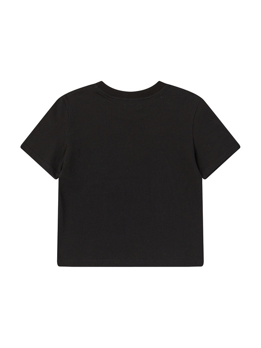 [WOMEN`S EDITION] 노맨틱 로고 소프트 코튼 여성 반팔 티셔츠 블랙