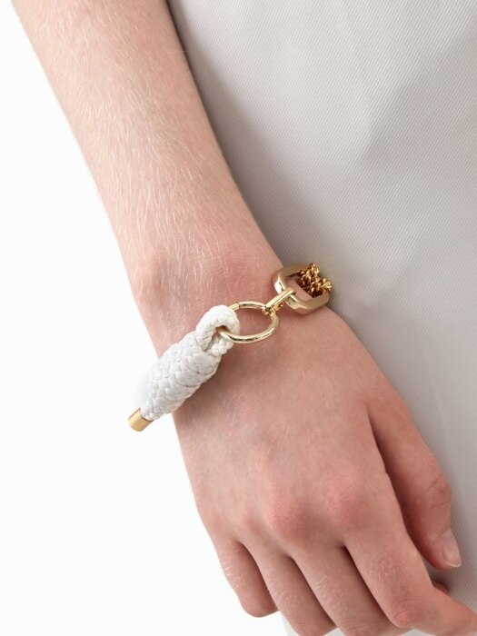 Big Shape Bold Chain and Rope Bracelet