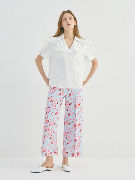 PANSY FLOWER WIDE PANTS (2COLORS)