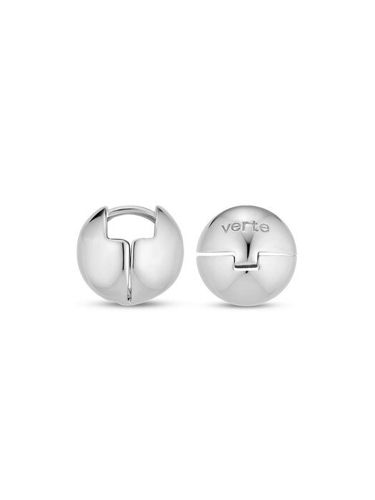 [925 silver] Deux.silver.146 / chubby walnut earring (2 color)