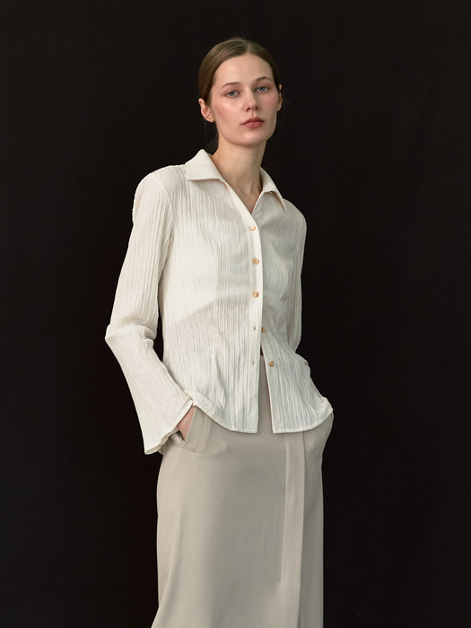 RTS PLEATED LINE BLOUSE_2COLORS