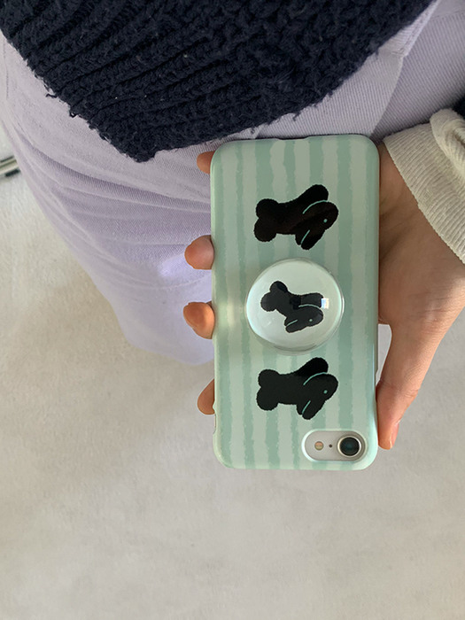 [SET] Present series : Soft black rabbits phone case