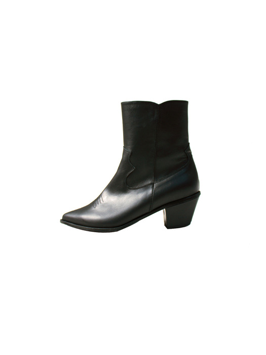 Ankle Western Boots (Black)