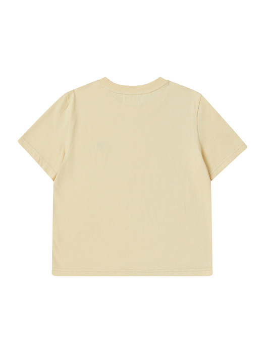 [WOMEN`S EDITION] 노맨틱 로고 소프트 코튼 여성 반팔 티셔츠 옐로우