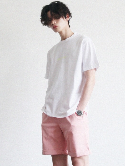 M#1302 banding cotton shorts (pink)