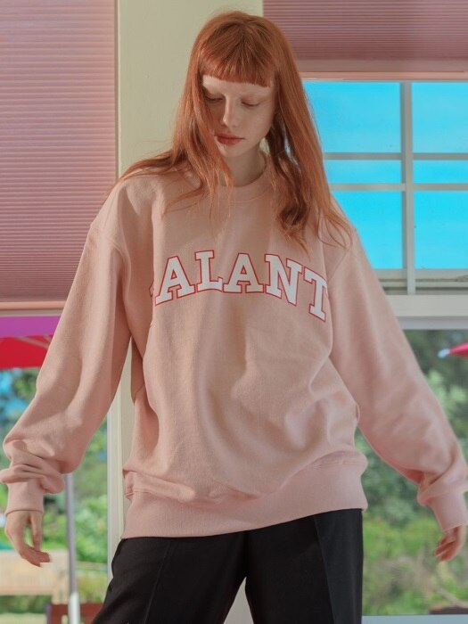 University Type Basic Sweatshirt - Pink