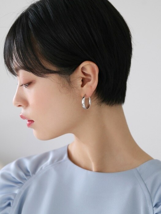 flat ring earrings (2colors)