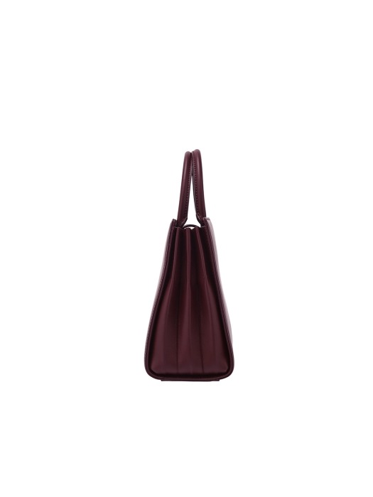 Lucky Pleats Tote M Royal Brown