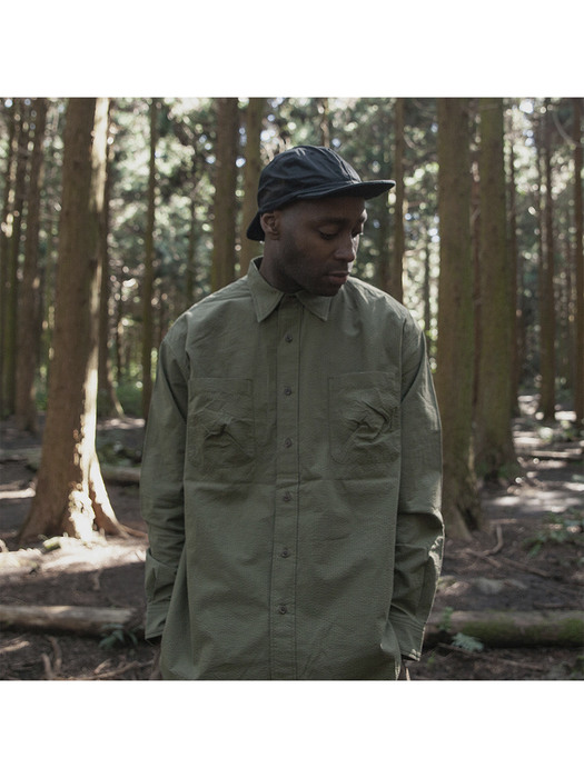 [DUBLIN]NATURE OVERFIT SHIRTS_OLIVE