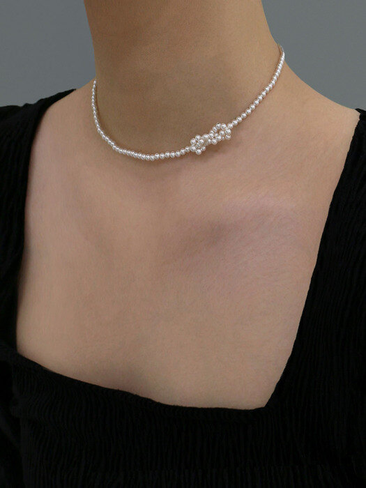 romantic knot pearl necklace