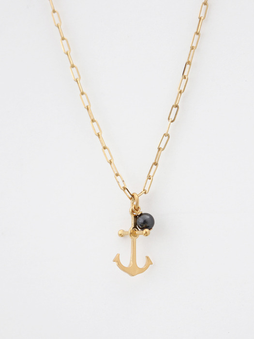 Gold Anchor Necklace (골드 닻 목걸이)