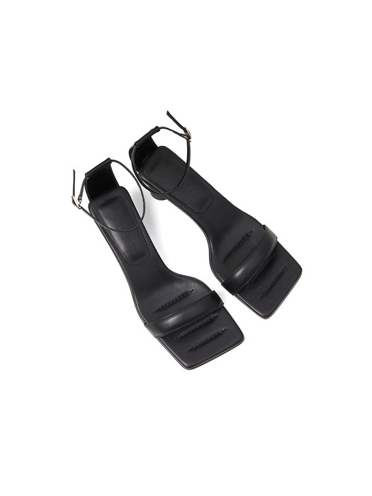 50mm Tango Cushion Stitch Sandal (BLACK)