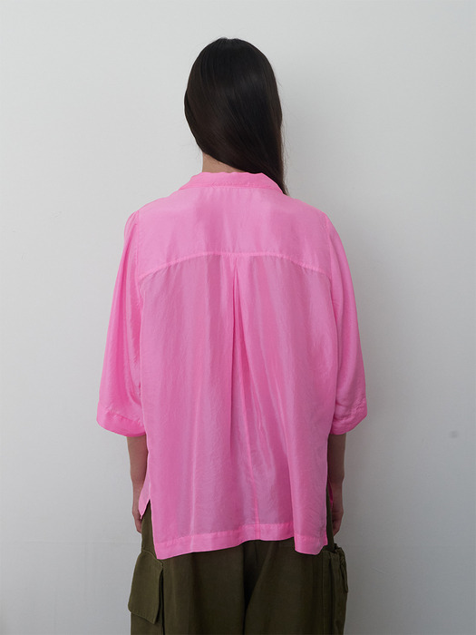 The First SILK Shirt Pink_ F232ST03