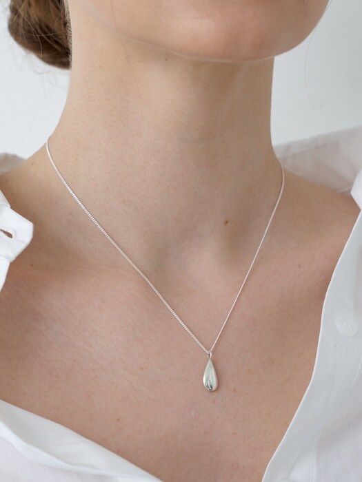[Silver] Water drop Necklace