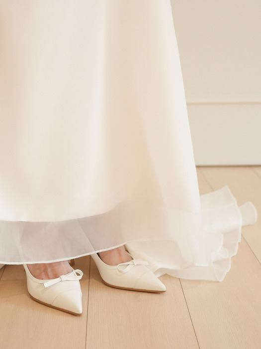 MARIEE - Bow Detail Pumps_Pure White