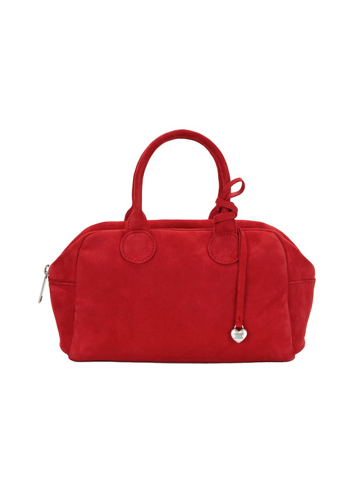 HEART CHARM_red suede