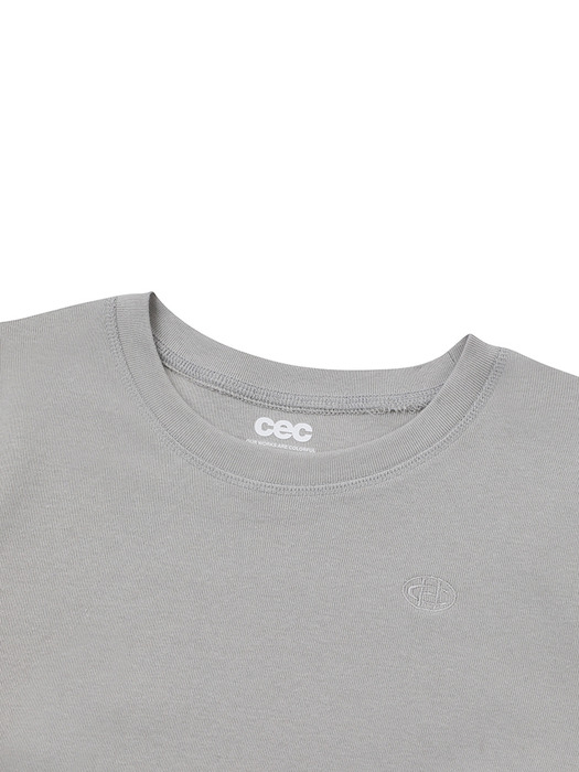 CH EMBROIDERED LOGO WOMAN T-SHIRT(GRAY)