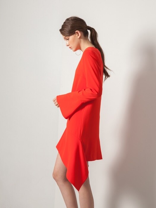 Bell sleeve One Piece_Red