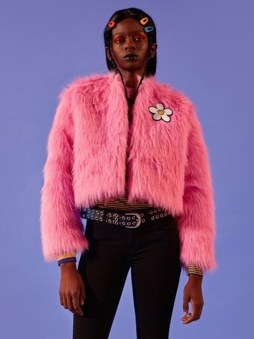 DAISY FUR JACKET [PINK]