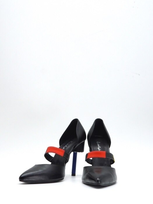 100 HIGH HEEL SLIP-ON IN THREE PRIMARY COLORS AND BLACK LEATHER 