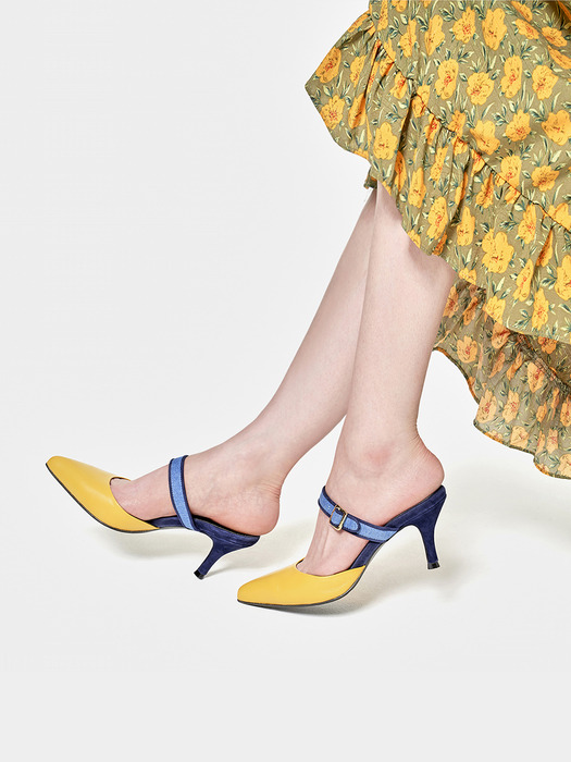 Yellow Fever strap heels