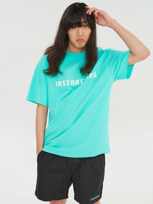 빈티지 로고 티셔츠 - 민트
