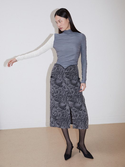 Paisley wool skirt