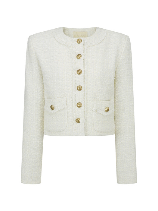 Crop Tweed Jacket (2color)