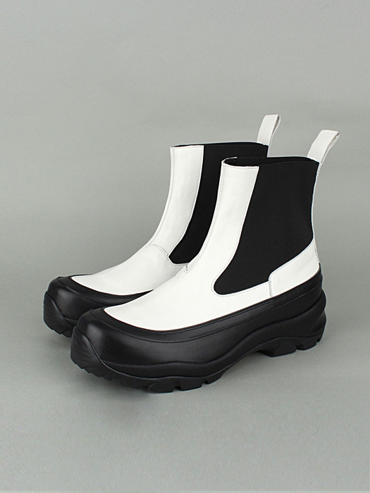 DAVID STONE D106 chelsea boots (the white edition)