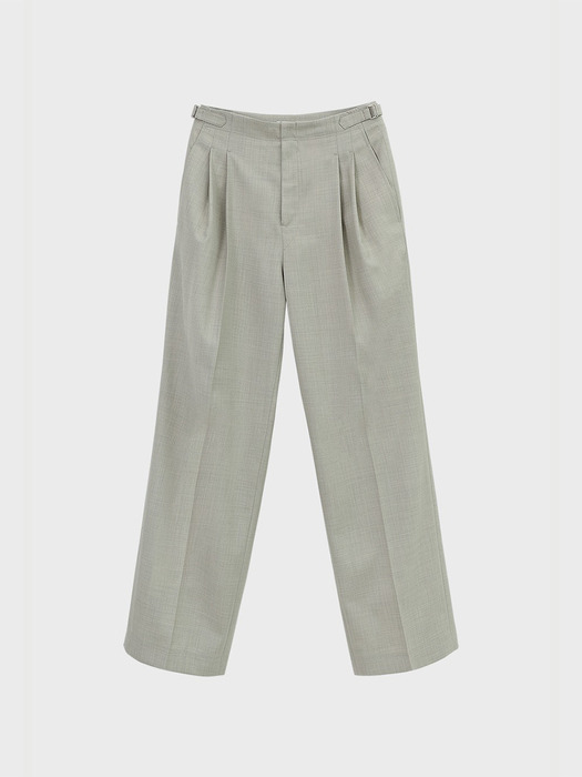 Side-adjust Wool Trousers - Gray