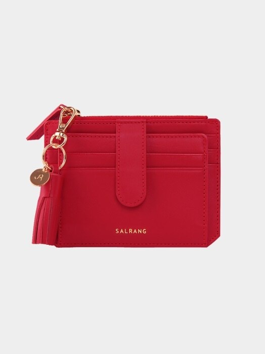 Dijon 301S Flap Card Wallet cherry red