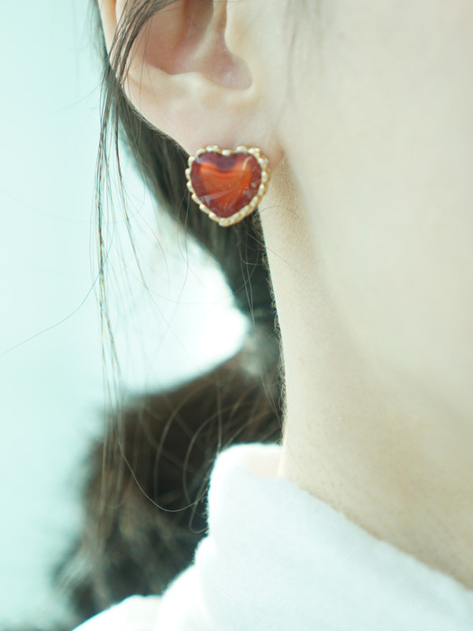 valentine heart earrings