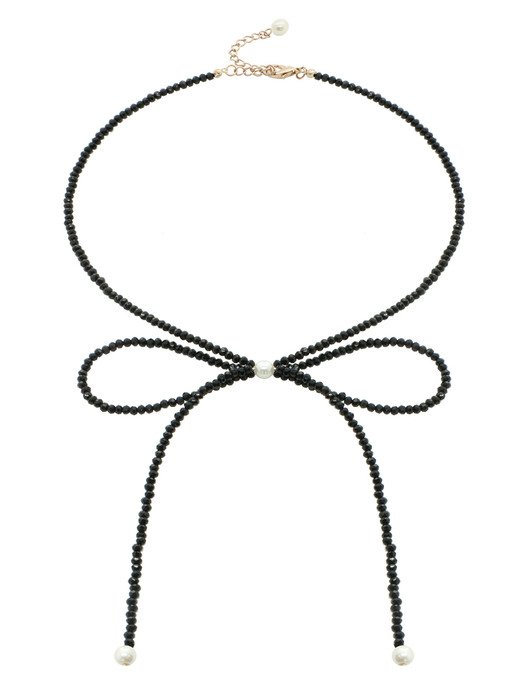 Beads Ribbon Necklace