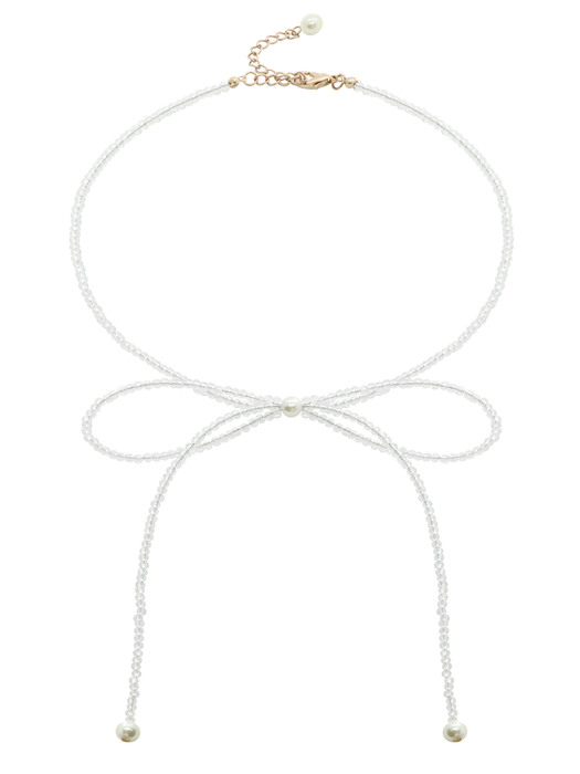 Beads Ribbon Necklace