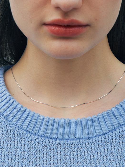 [925 silver] Un.silver.62 / moyen necklace (2 color)