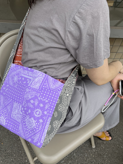 KITCH PAISLEY ECOBAG RED PURPLE