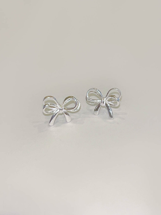 [92.5 silver]layered ribbon earrings