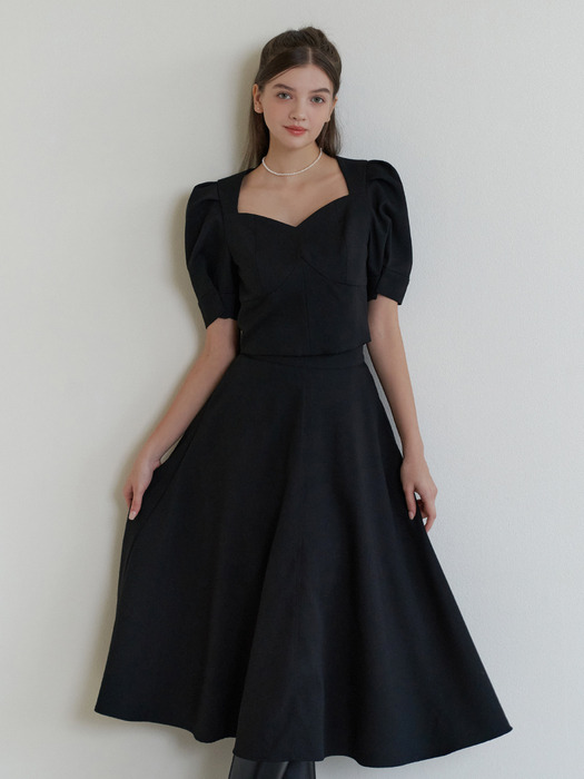 [단독] Amy flare skirt (black)