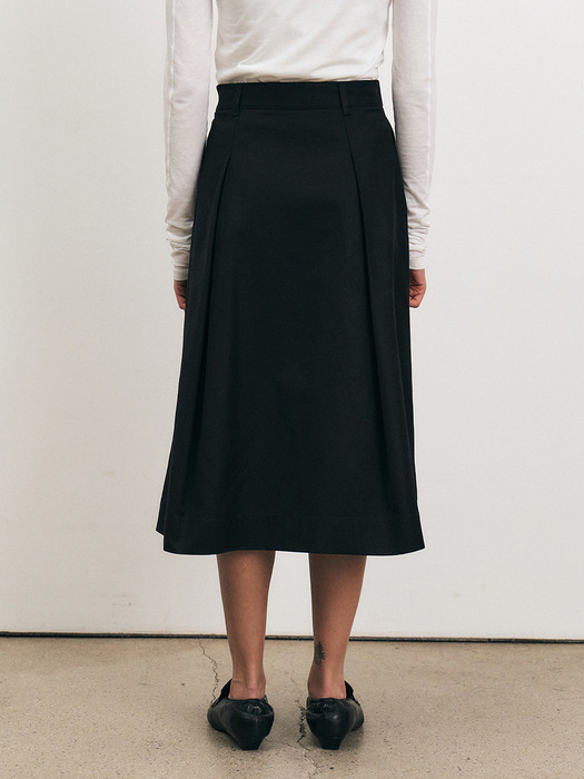 TFS TUCKED A-LINE SKIRT_2COLORS
